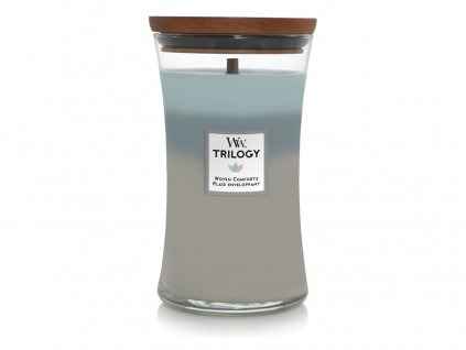 WoodWick Trilogy Woven Comforts svíčka váza velká 609 g