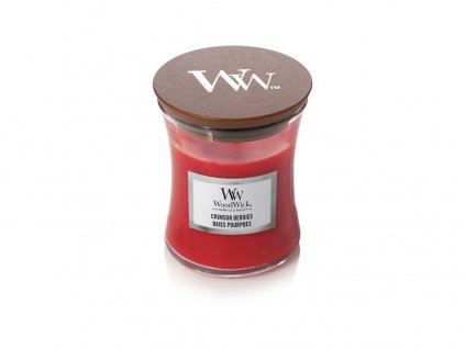 WoodWick Crimson Berries svíčka váza malá 85 g