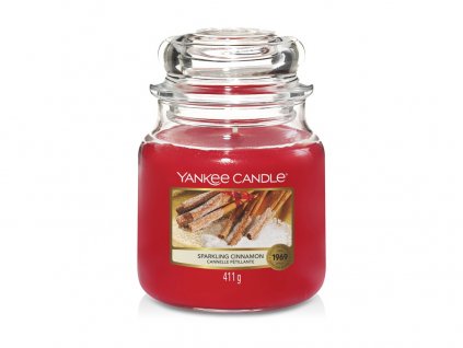 Yankee Candle Sparkling Cinnamon svíčka střední 411 g