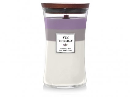 WoodWick Trilogy Amethyst Sky svíčka váza velká 609 g