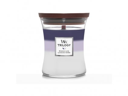 WoodWick Trilogy Evening Luxe svíčka váza střední 275 g