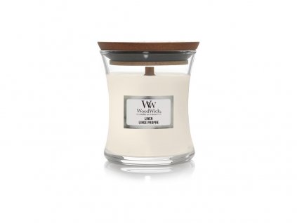 WoodWick Linen svíčka váza malá 85 g