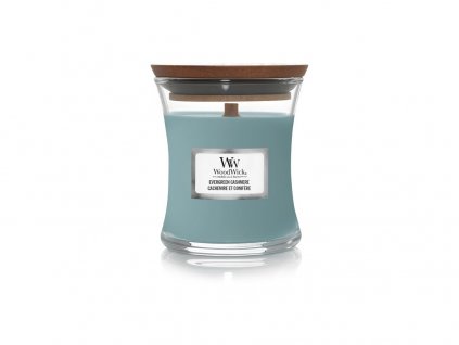WoodWick Evergreen Cashmere svíčka váza malá 85 g