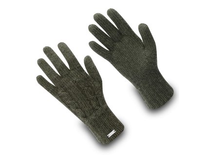 Vlněné rukavice s kašmírem Frozen City s copánky