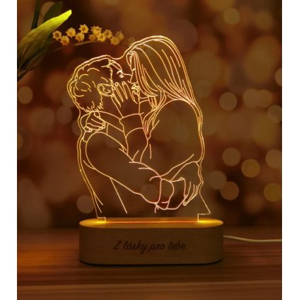 Ručně kreslená lampa z Vaší fotky s 3D efektem