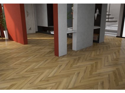 Oak Lizbona Herringbone scene