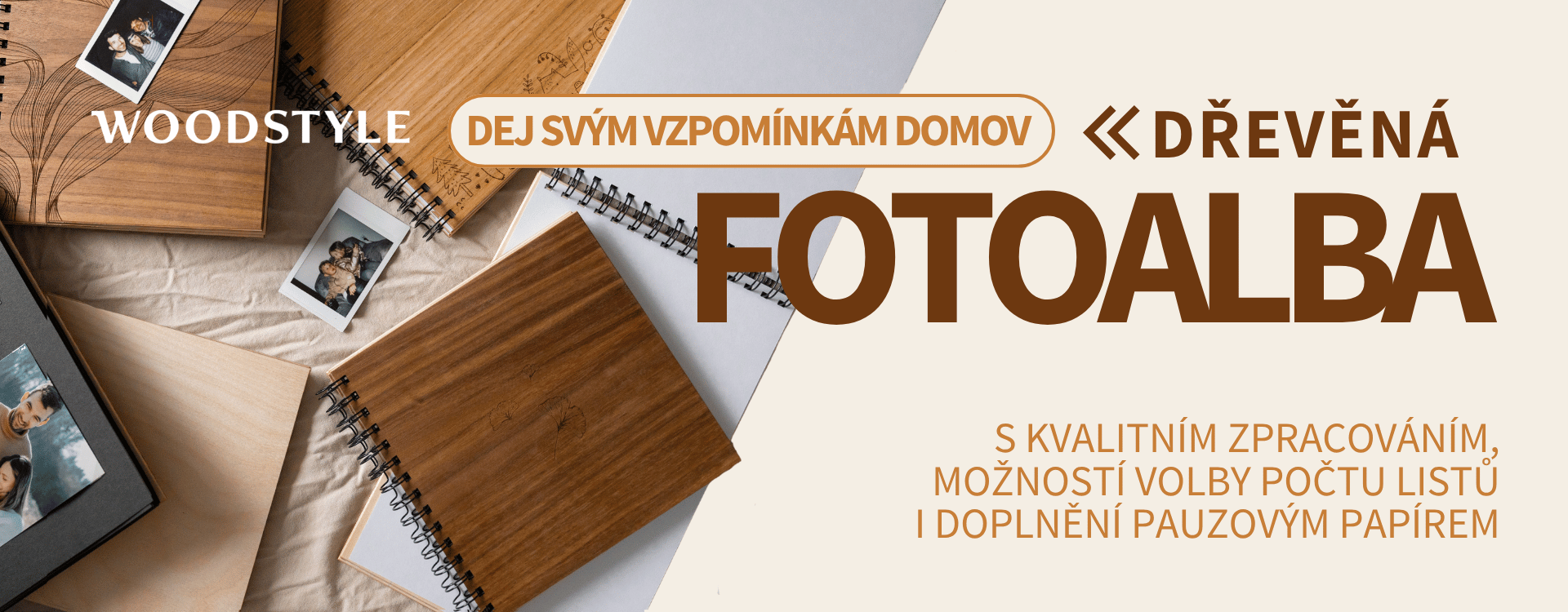 dřevěná fotoalba
