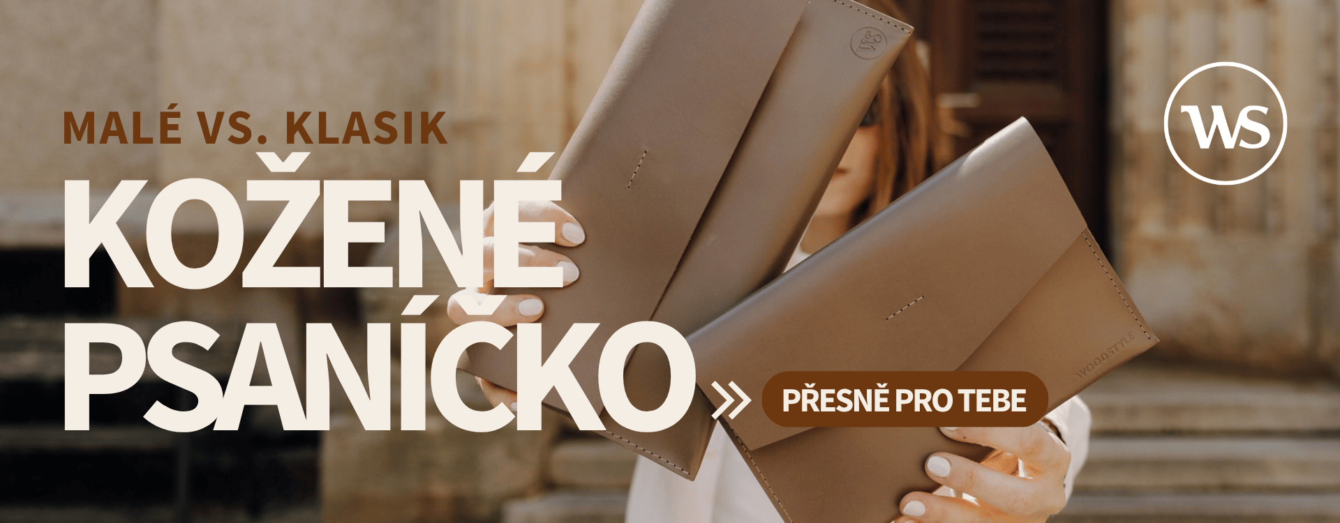 malé a klasik kožené psaníčko