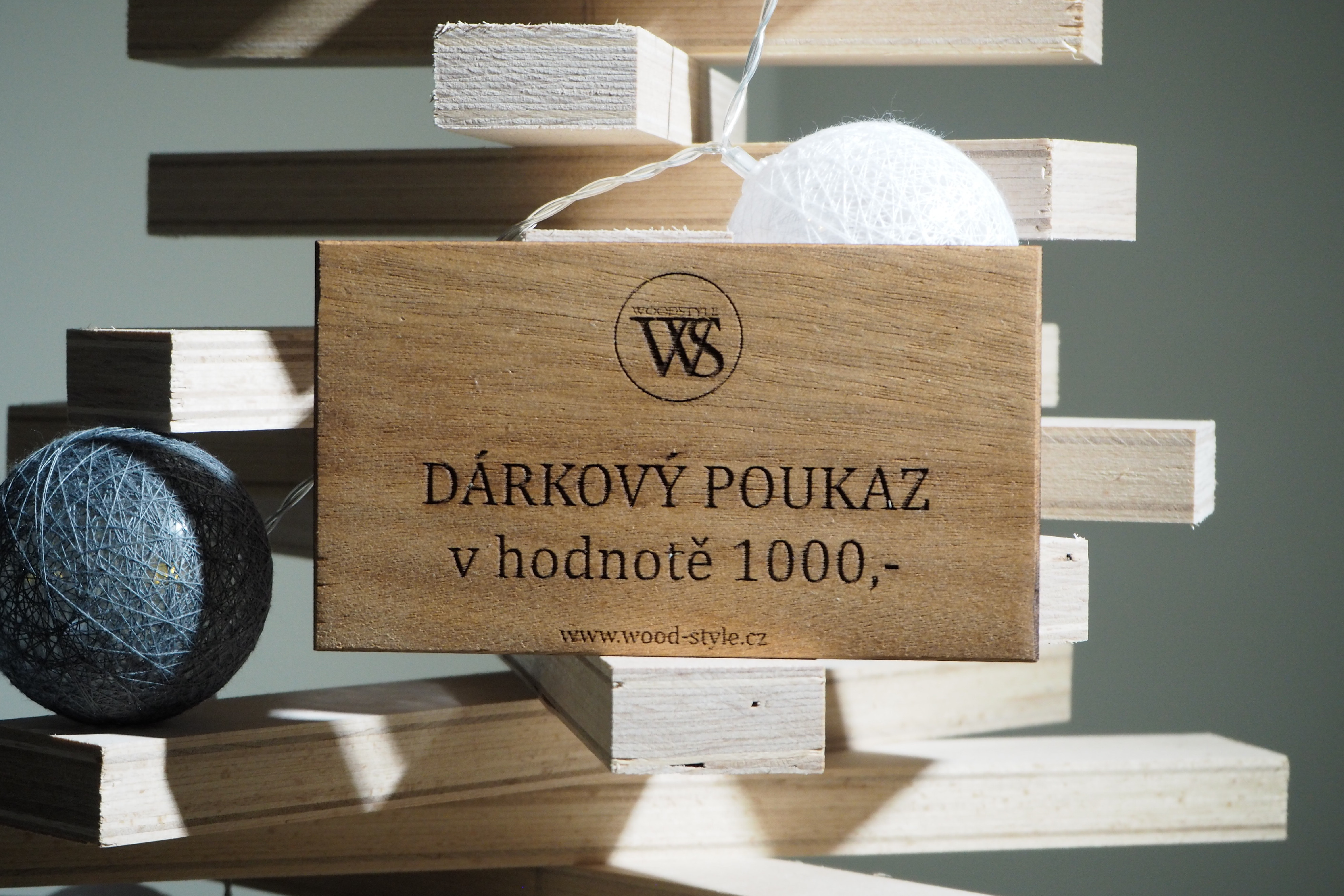Wood Style Dárkový poukaz Dárkový poukaz: 1000Kč