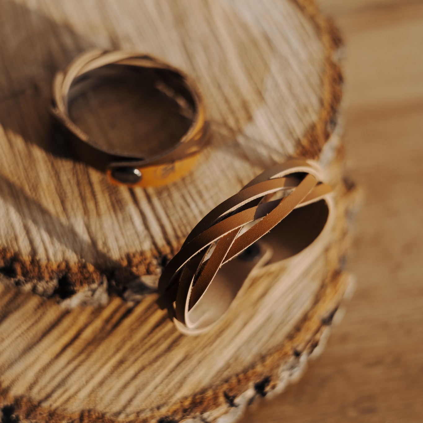 Wood Style Proplétaný náramek - hnědý Velikost náramku: S
