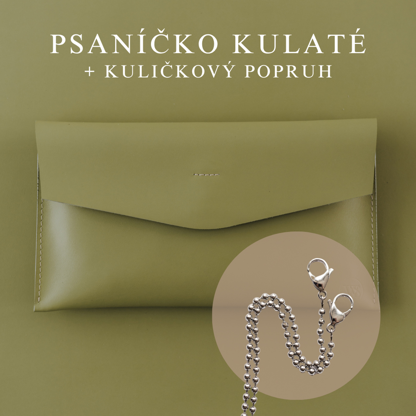 Psaníčko Kulaté - Pistacchio Popruh: Kuličkový