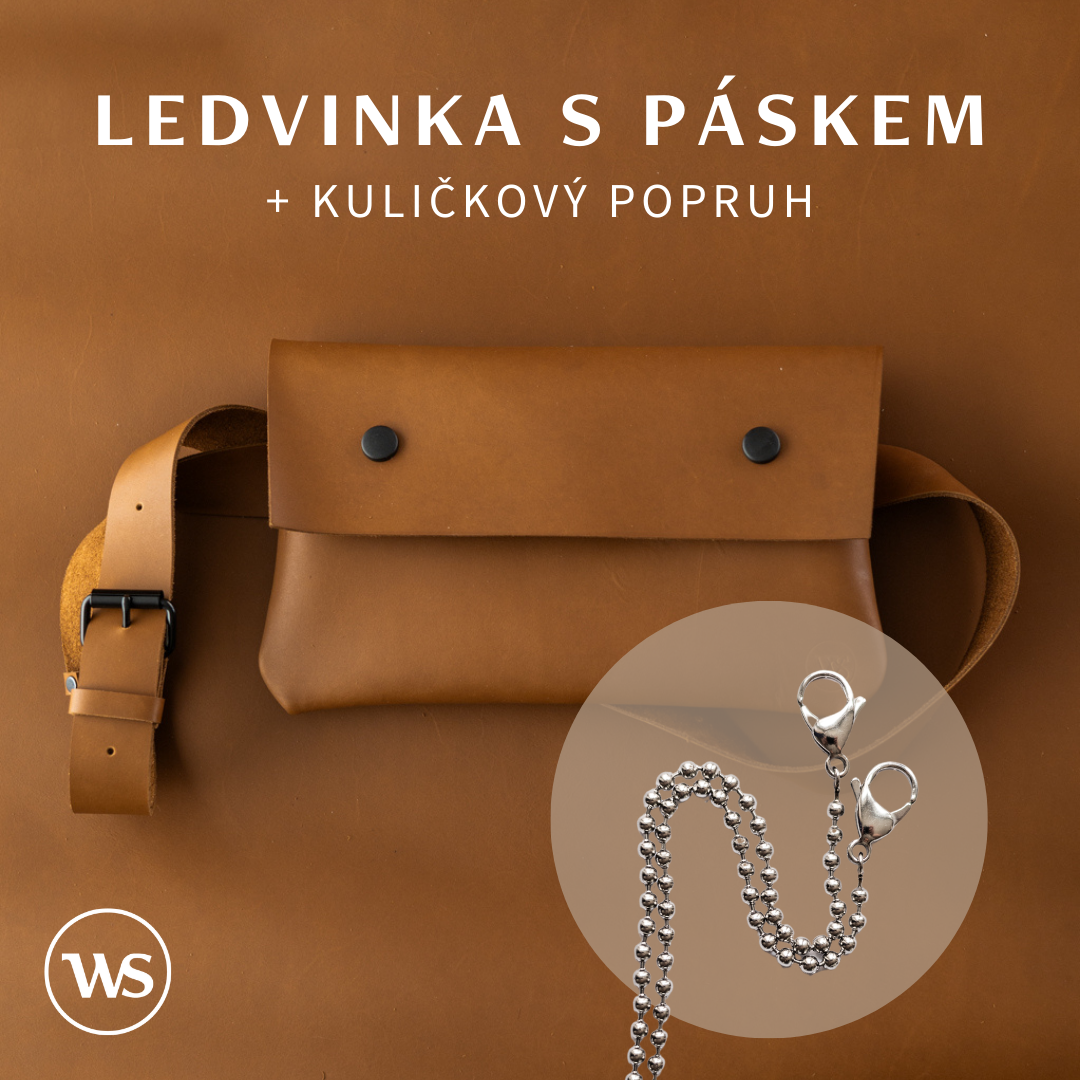 Ledvinka Hnědá Varianta: Ledvinka s páskem + kuličkový popruh