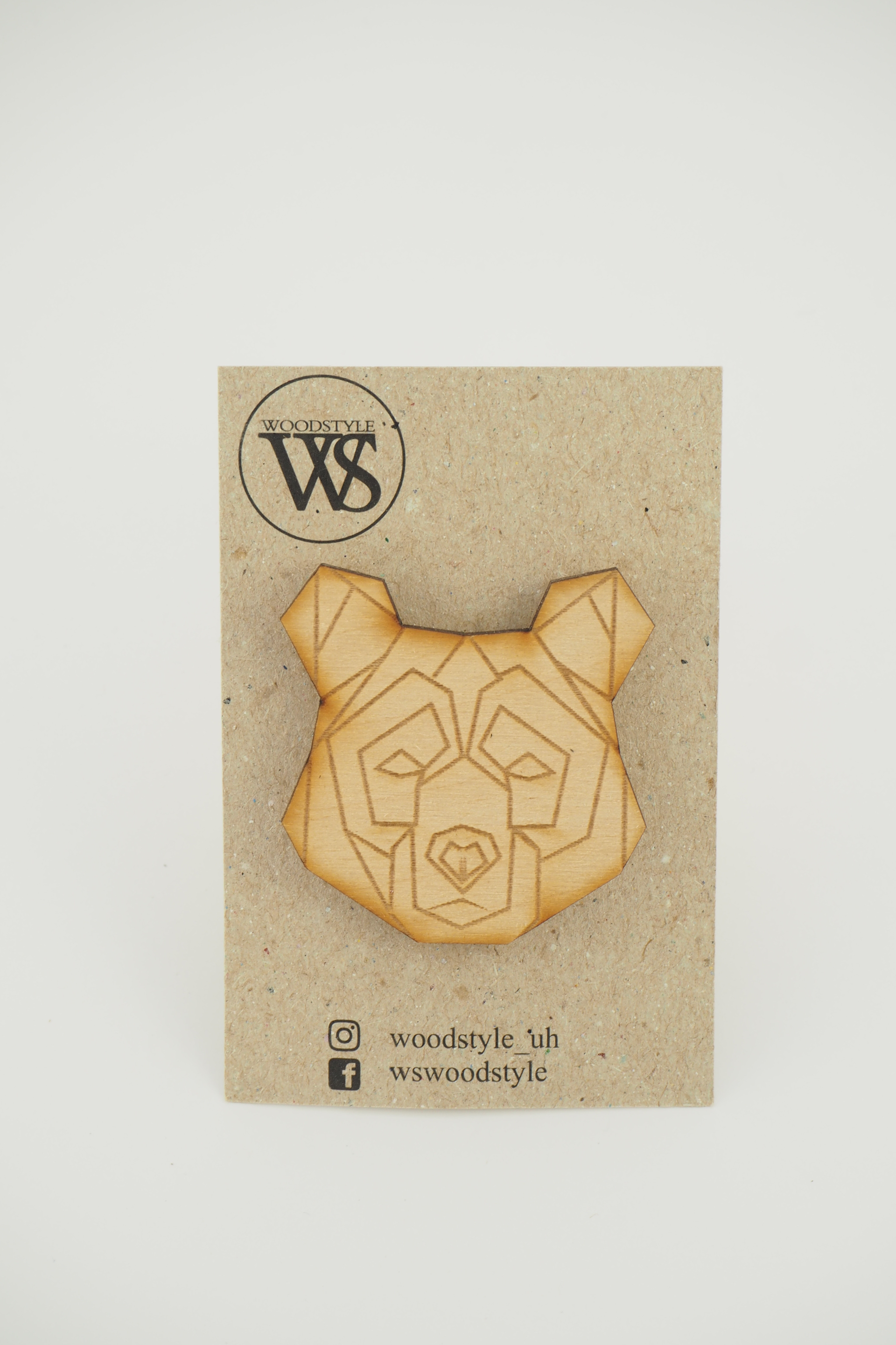 Wood Style Brož Medvěd (obrázek 3)