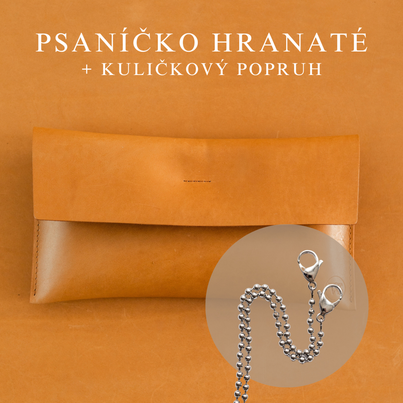 Wood Style Psaníčko Hranaté - Skořice Popruh: Kuličkový