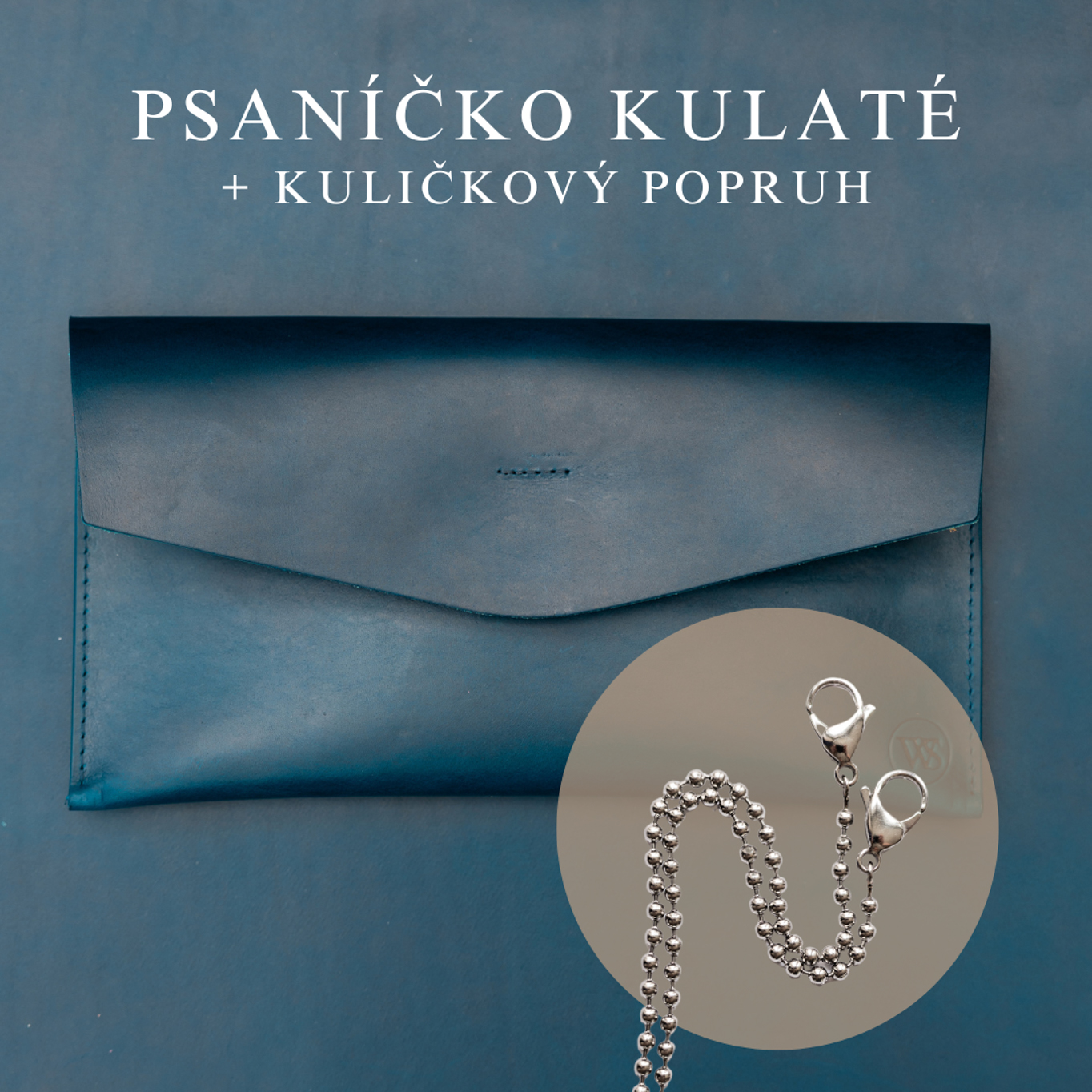 Wood Style Psaníčko Kulaté - Modré Popruh: Kuličkový