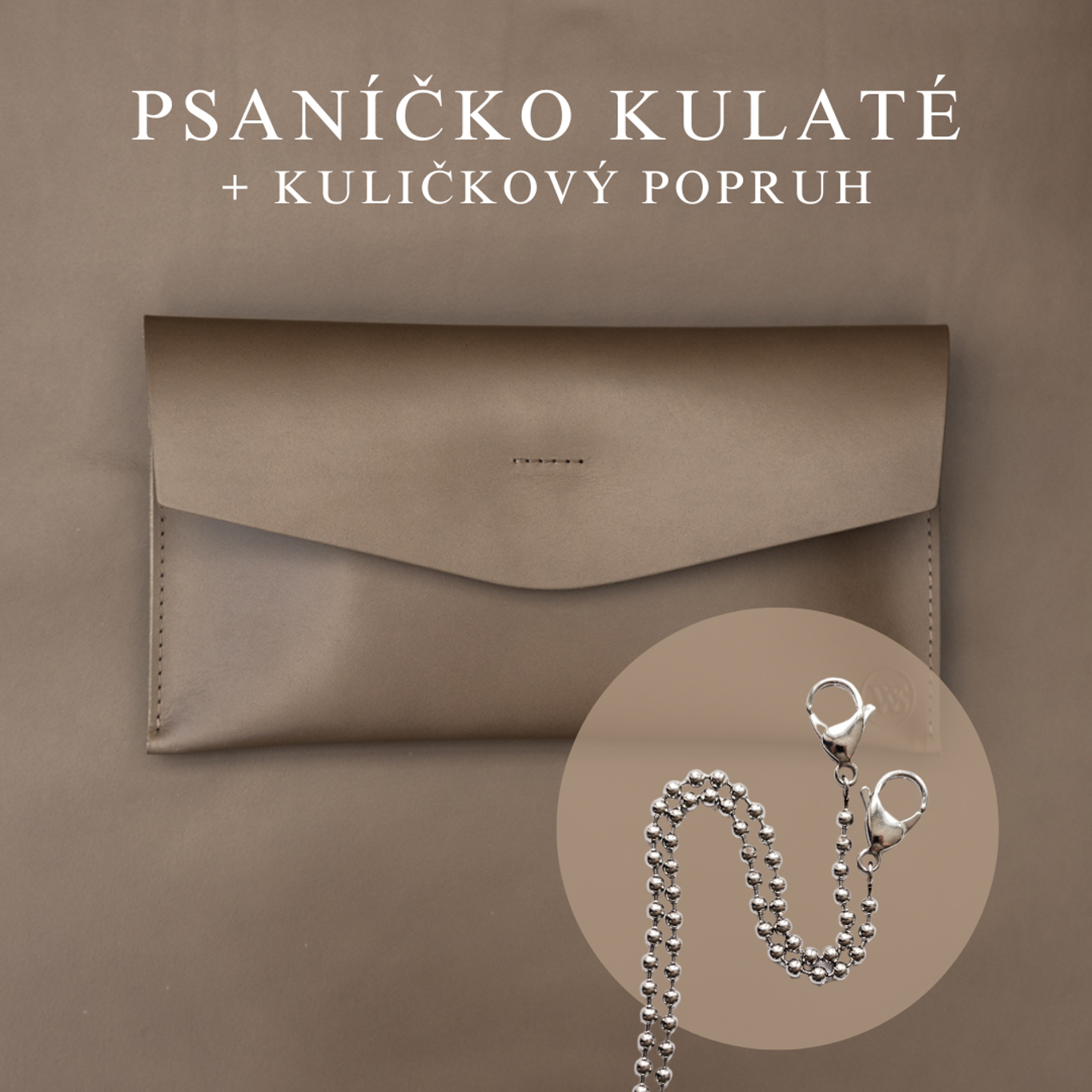 Wood Style Psaníčko Kulaté - Mokka Popruh: Kuličkový