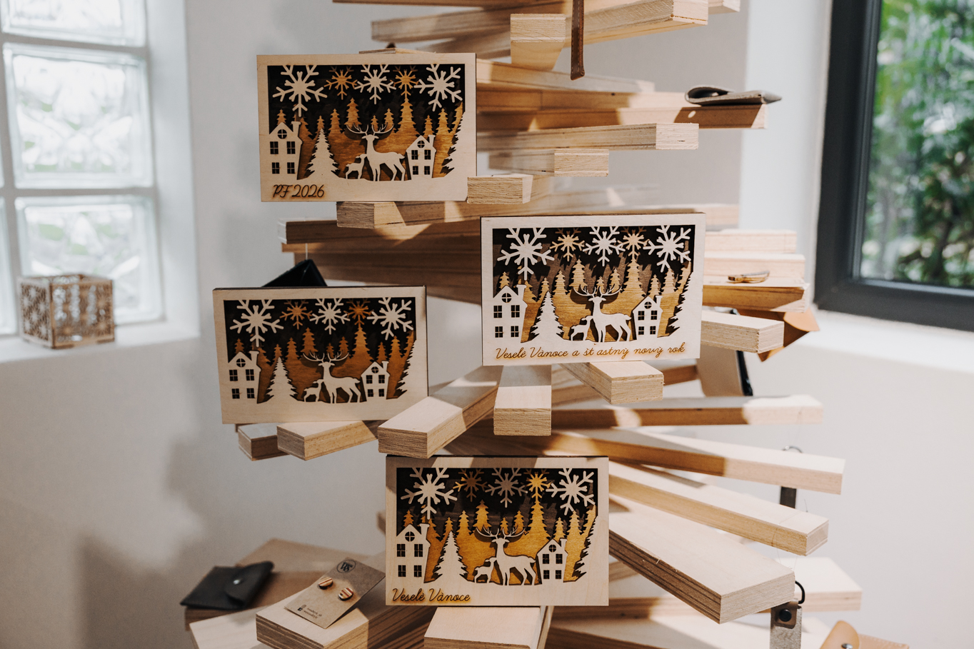 Wood Style 3D Vánoční přání Varianta: Přáníčko (obrázek 5)