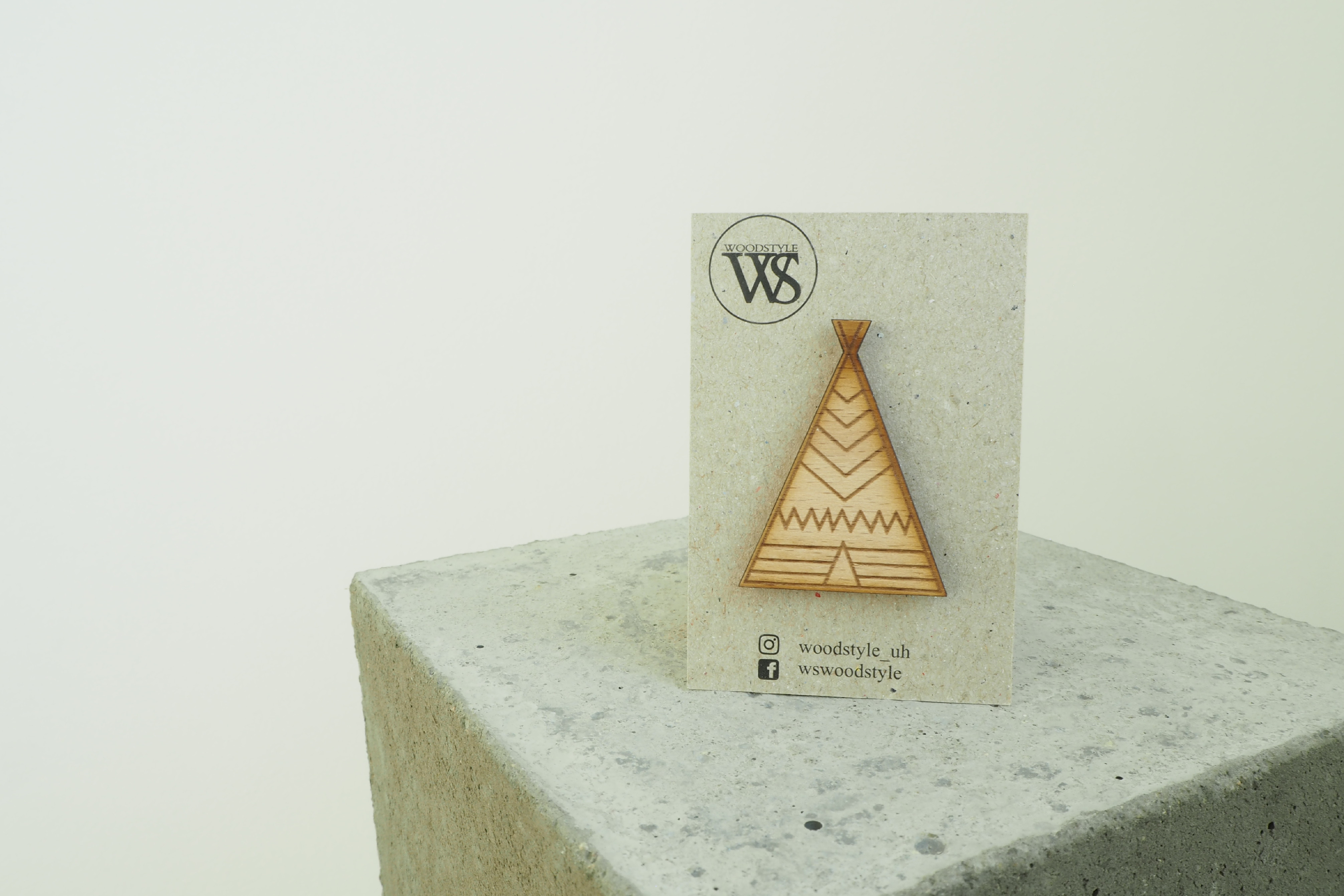 Wood Style Brož Teepee (obrázek 5)