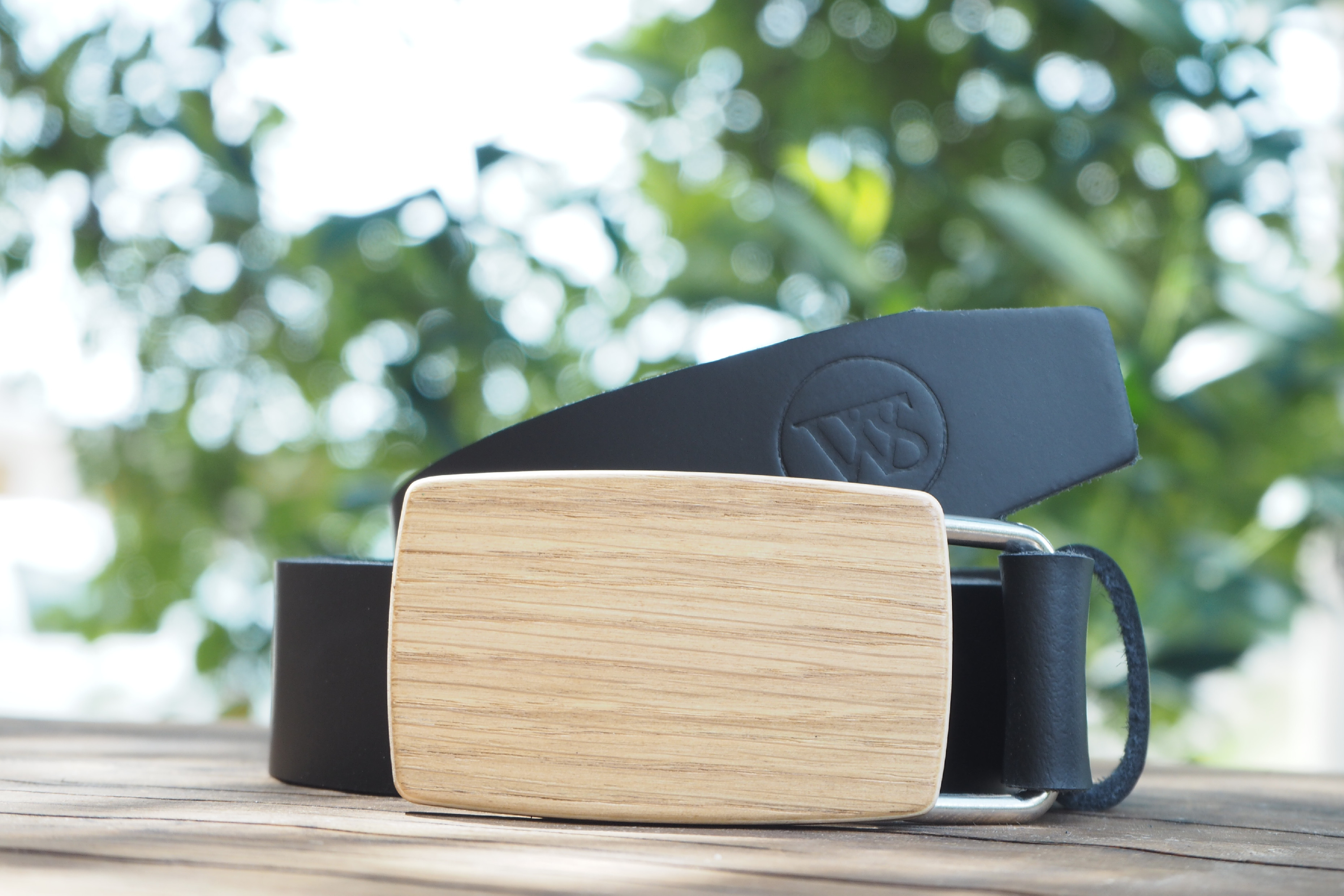 Wood Style Opasek Kulatý Dub Obvod pasu: 115, Barva kůže: Černá