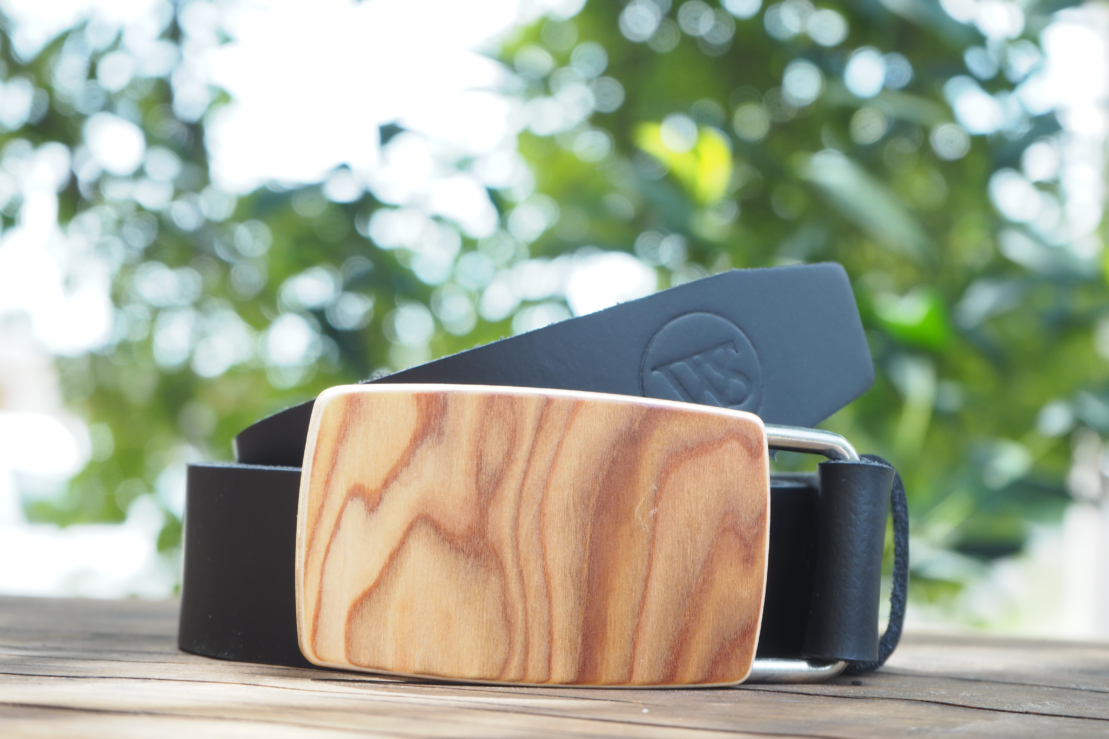 Wood Style Opasek Kulatý Kořenice Obvod pasu: 115, Barva kůže: Černá