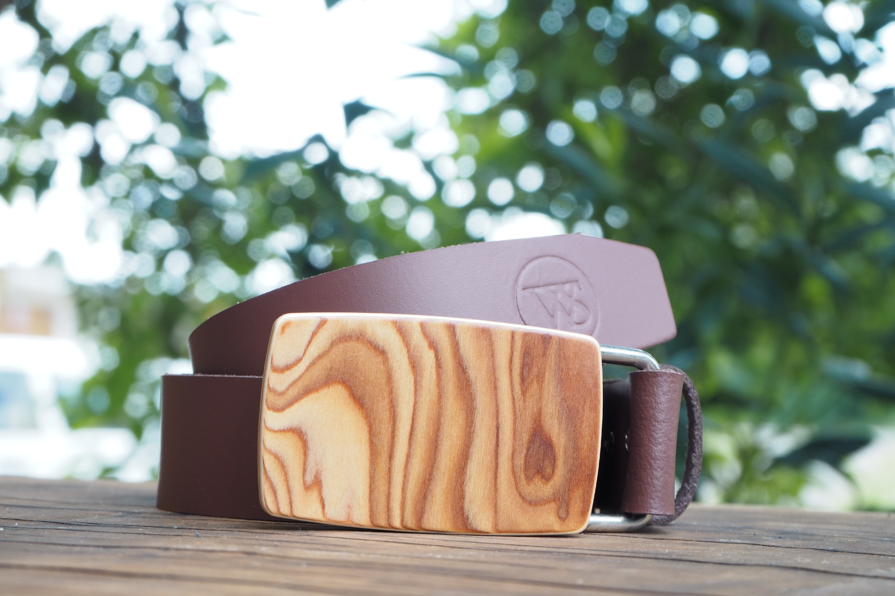 Wood Style Opasek Kulatý Kořenice Obvod pasu: 105, Barva kůže: Hnědá