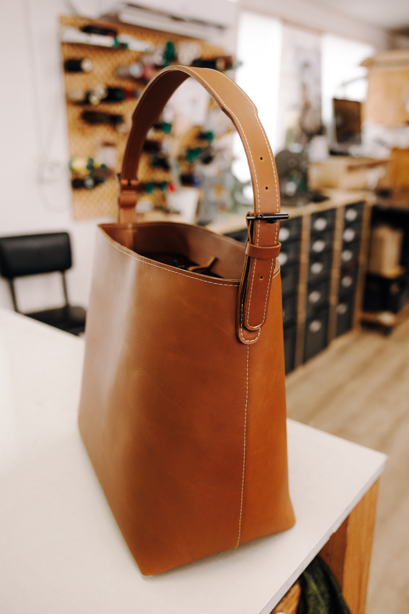 Wood Style Tote Bag - Hnědá Varianta: Kabelka (obrázek 10)