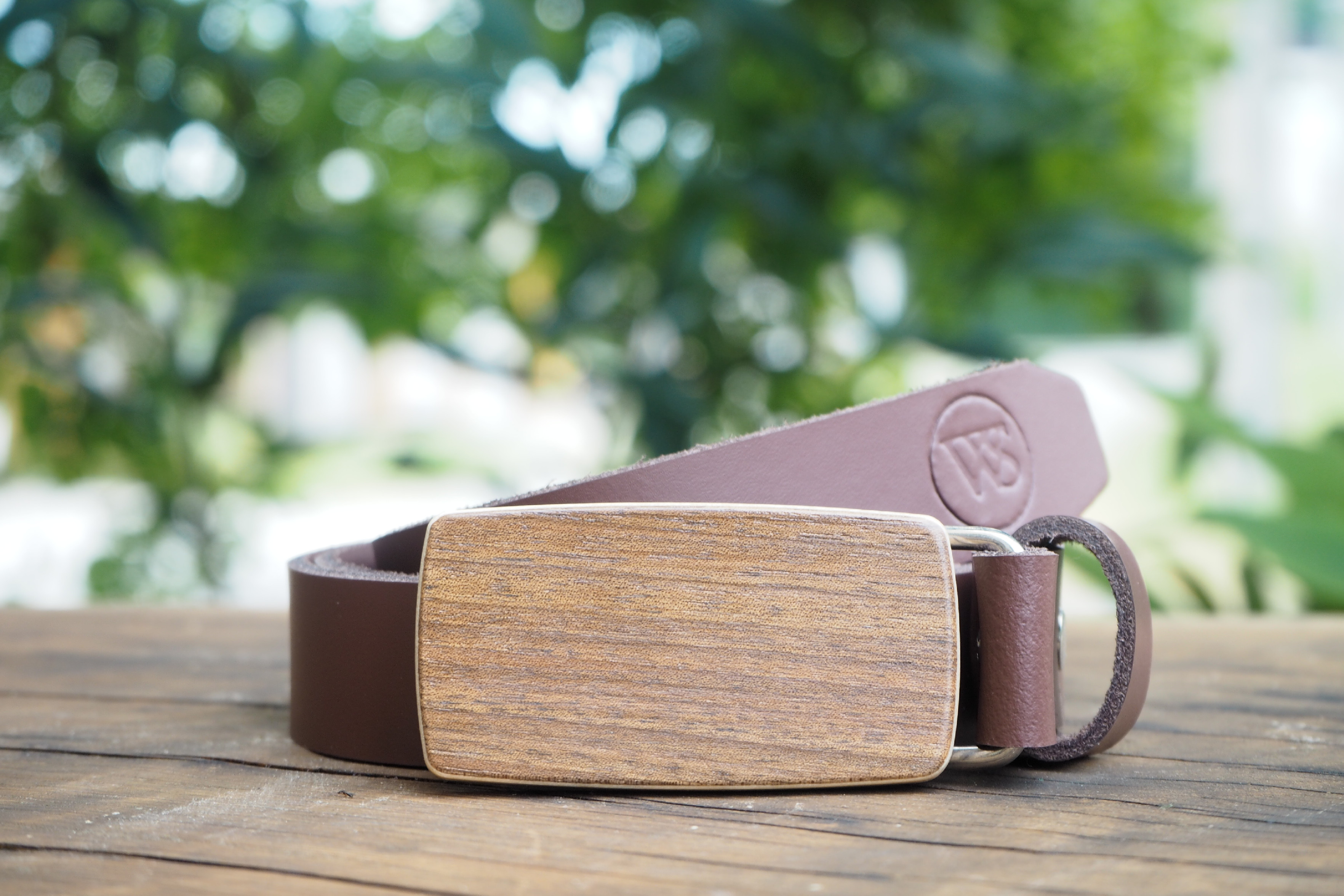 Wood Style Opasek Slim Ořech americký Obvod pasu: 115, Barva kůže: Hnědá