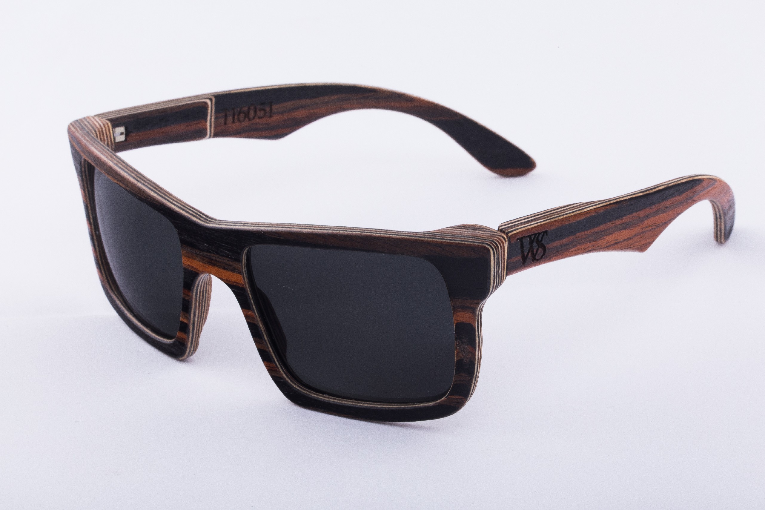 Wood Style Dřevěné brýle Hanalei Barva fóiler: Oranžová zrcadlová, Barva dýhy: Ořech