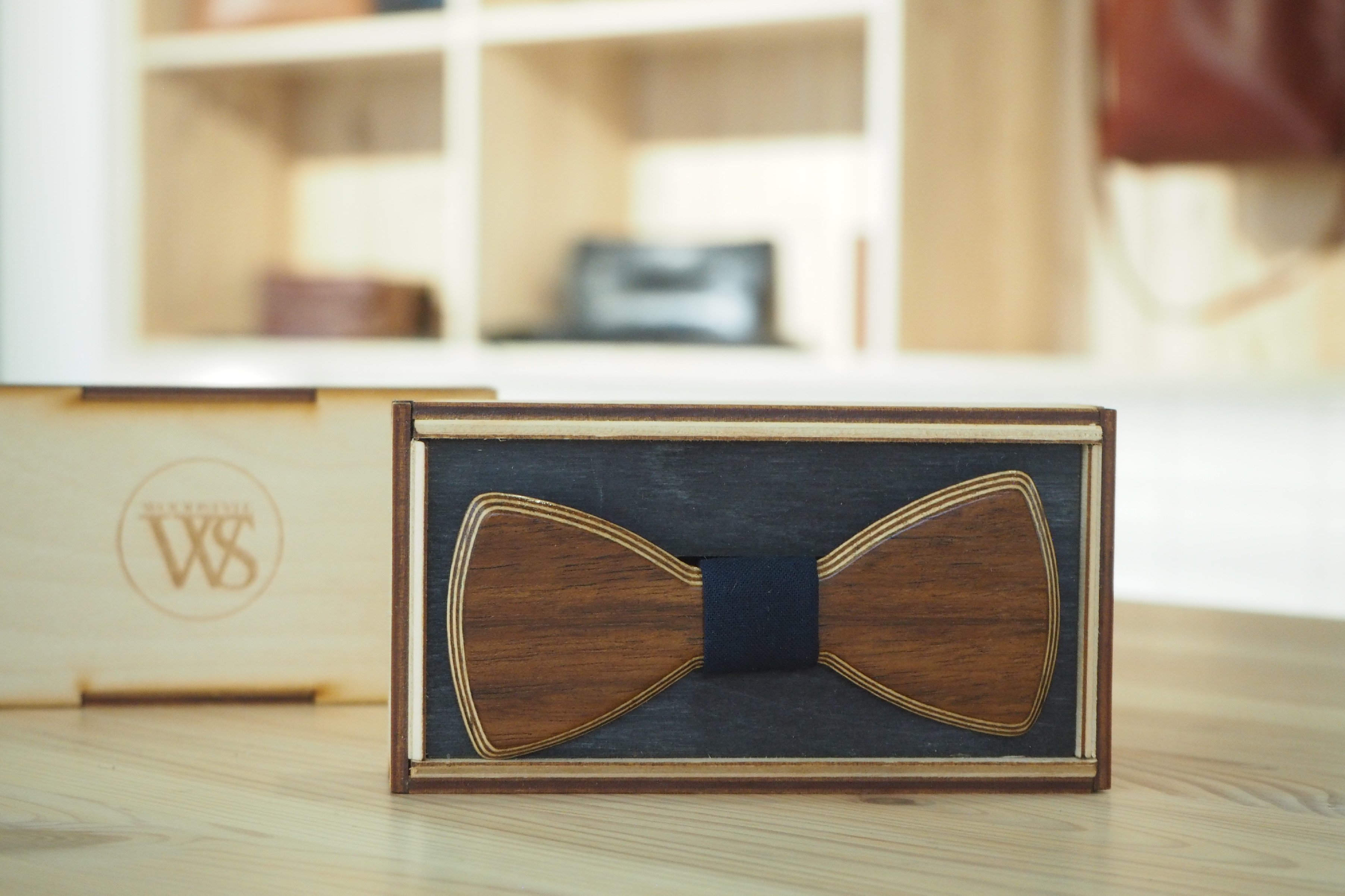 Wood Style Motýlek Kulatý Modrotisk Druhy dýh: Ořech