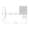 6 Palmako Kids Jesper Set2 Tower with Roof+Swing beam measures