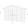 4 Palmako shed Valentine 4.7 m2 3D measures