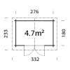 6 Palmako Shed Valentine 4.7 m2 measures