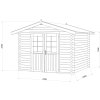 4 Palmako shed Valentine 6.7 m2 3D measures
