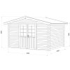 4 Palmako shed Valentine 9.0 m2 3D measures