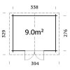 6 Palmako Shed Valentine 9.0 m2 measures