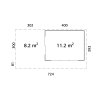 Zahradní chatka GRACE 11,2 + 8,2 m² s posuvnými+ dveřmi