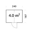 6 Palmako Pavilion Emilia shed 4.0 m2 measures