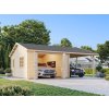 1 Palmako garage Roger 19.0+16.2 m2 with wooden gate NATURAL wb