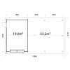 6 Palmako garage Roger 19.0+33.2 m2 with sectional door measures