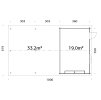 7 Palmako garage Roger 19.0+33.2 m2 with sectional door measures reversed