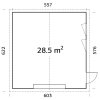 6 Palmako garage Andre 28.5 m2 kit measures