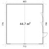 6 Palmako garage Andre 44.7 m2 kit measures