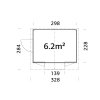 6 Palmako sheds Marian 6.2 m2 Folding Kiosk measures