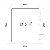 6 Palmako nordic+ house Annika 21.5 m2 measures