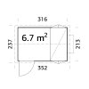 6 Palmako Shed Chick 6.7 m2 measures