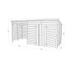 4 Palmako Shed Leif 4.5+2.9 m2 3D measures