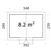 Domek na nářadí NILS 8,2 m²
