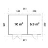 6 Palmako shed Kalle 16.9 m2 measures