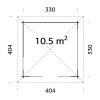6 Palmako pavilion Julie 10.5 m2 measures