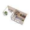 3 Palmako cabin Andrea 11.2+7.9 m2 Slide 3D cut
